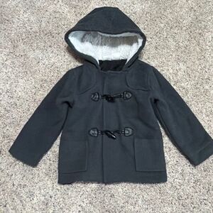 Kardashian Kids Gray Duffle Coat Hooded Winter Jacket 24 Months